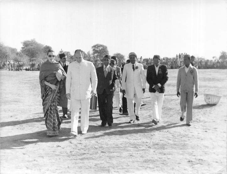 Ismaili Imam Aga Khan in Methan Village, Sidhpur, India, for meeting with followers and foundation ceremony of new Ismaili Jamatkhana prayer house, Barakah.