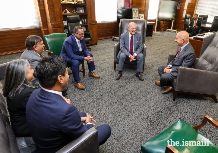 Barakah news Amyn Aga Khan in Houston to review Ismaili Center progress