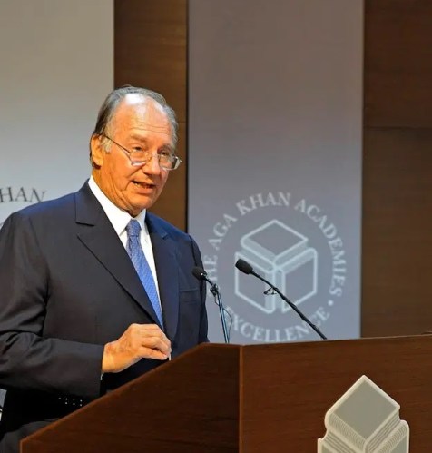 Aga Khan speaking at the inauguration of the Aga Khan Academy