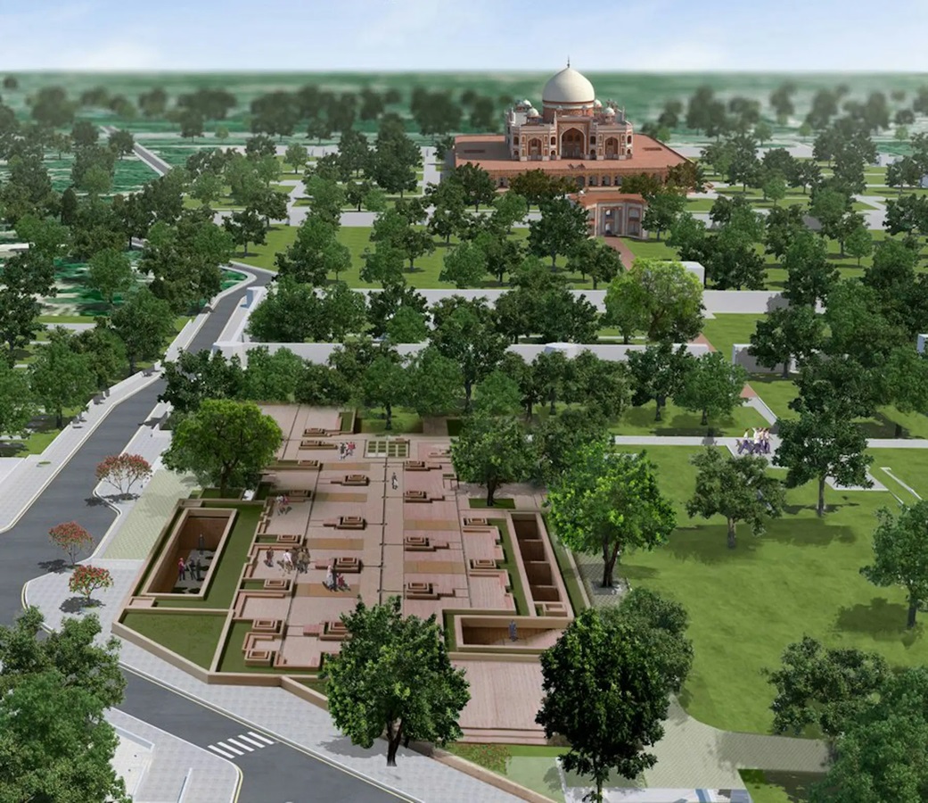 Artist rendering of Humayun's Tomb Complex Site Museum in New Delhi, India.