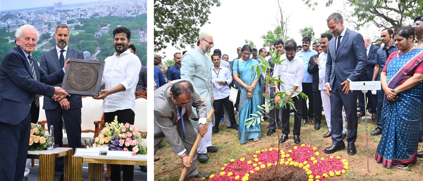Prince Rahim Aga Khan and CMO Telangana