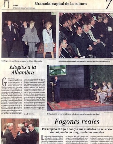 President Carter at Aga Khan Award for Architecture in Granda Spain