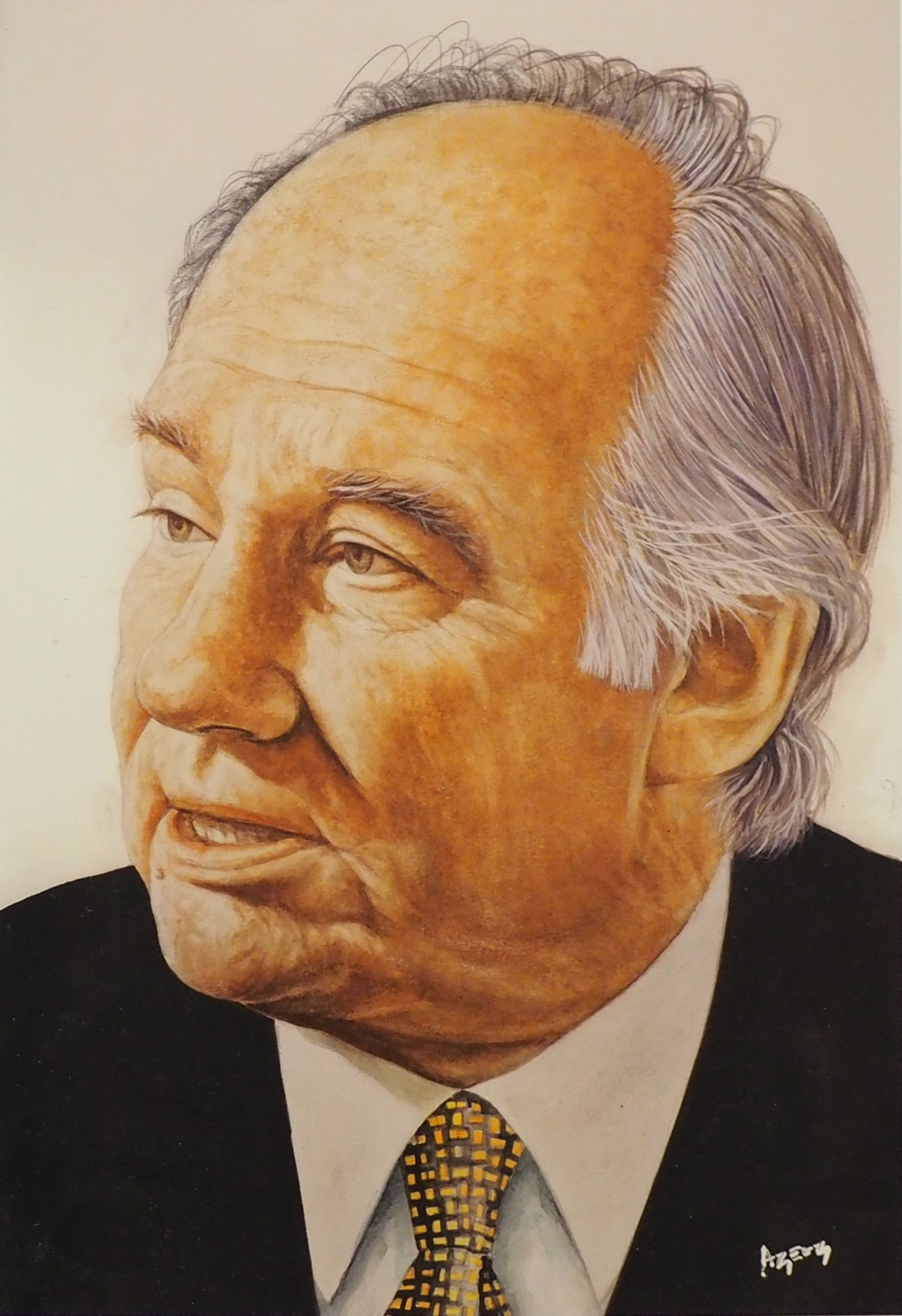 Aga Khan painting by Azeez Khanbhai