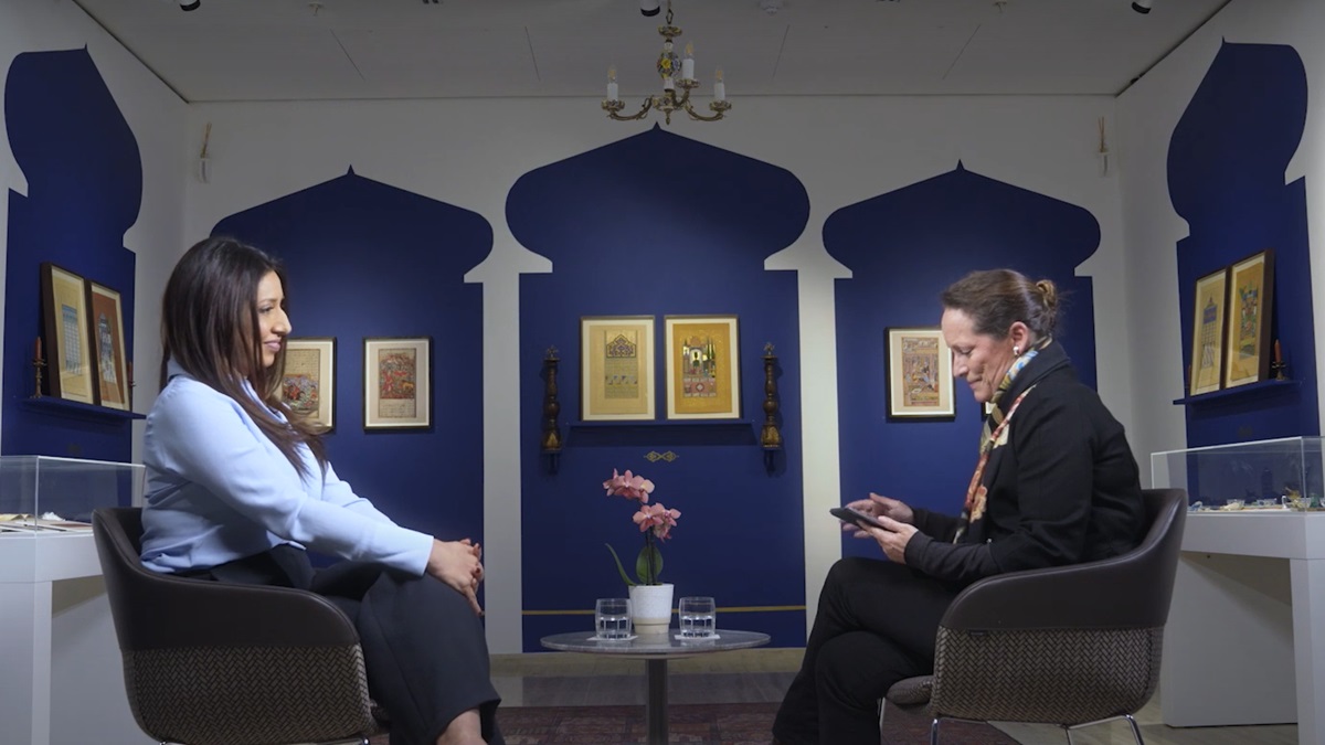 Fahra Nasser and Princess Zahra Aga Khan in a London interview for the Ismaili website