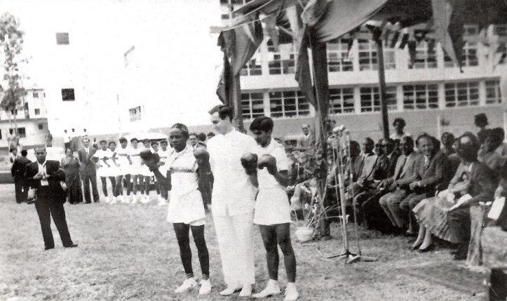 Aga Khan at boxing match
