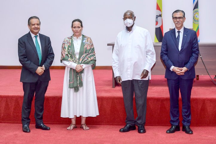 Zahra Aga Khan with Ugandan president Museveni