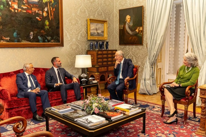 Rahim Aga Khan with Portuguese president