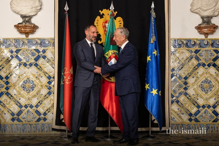 Aga Khan and portuguese president sousa