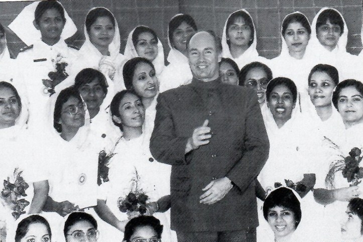 Aga Khan with graduating nurses