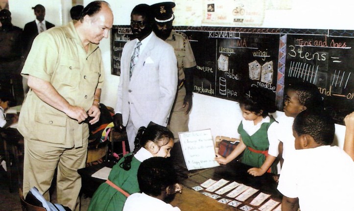 Aga Khan at school in Kenya