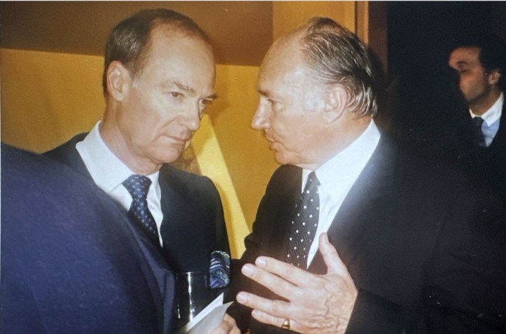 Hi Highness the Aga Khan with his younger brother Prince Amy at the British Museum
