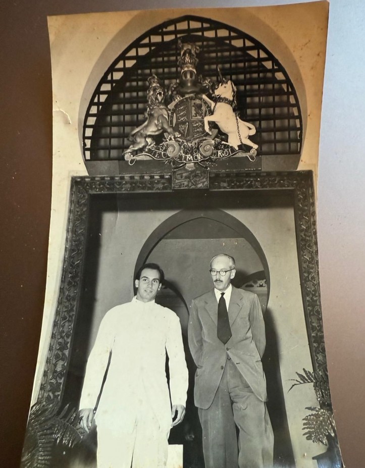 Mawlana Shah Karim, His Highness the Aga Khan IV, with British Governor to Tanganyika, Sir Richard Turnbull. Photograph: Rohit Devani collection.