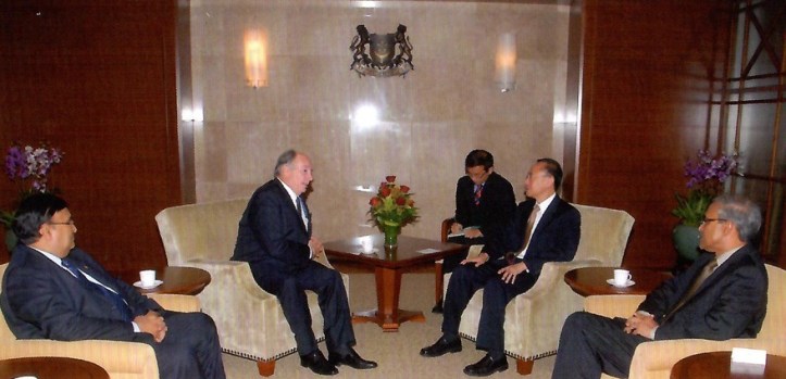 Aga Khan in the Far East with Diwan Shafik