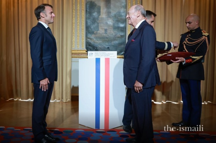 Prince Amyn Aga Khan decorated by President Macron