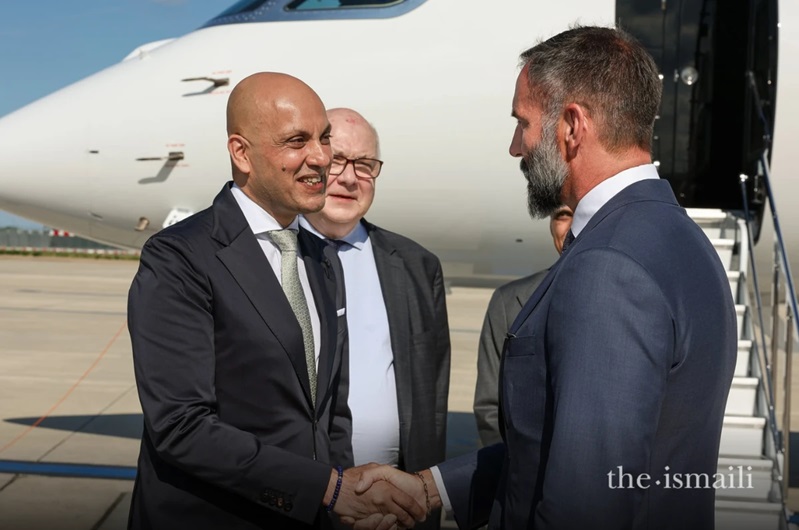 Aga Khan arrives in Paris France