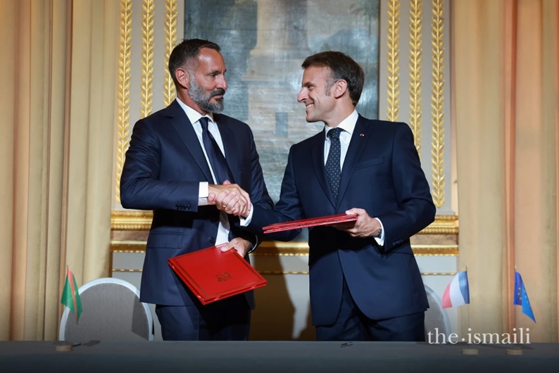Ismaili Imamat the Aga Khan and French Republic sign an agreement