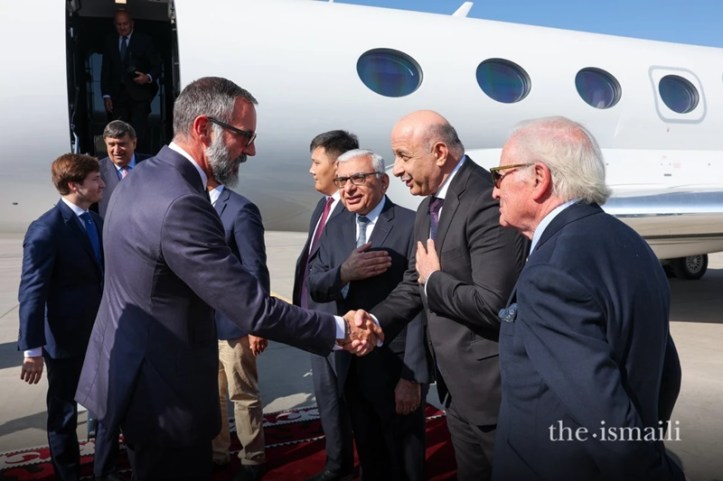 Aga Khan arrival in Kyrgyzstan