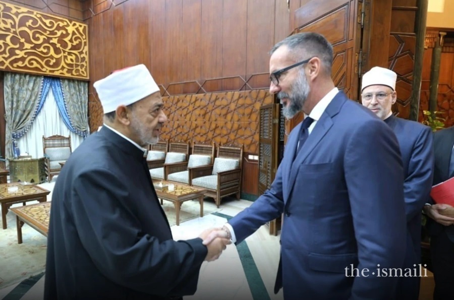 His Highness Prince Rahim Aga Khan with Grand Imam of Al-Azhar