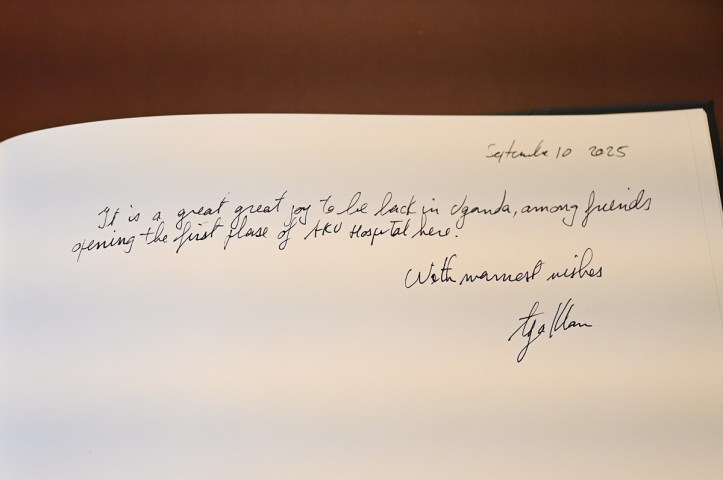 Aga Khan Prince Rahim at State House Entebbe