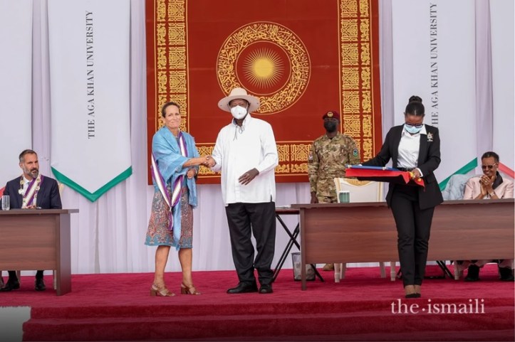 Princess Zahra Aga Khan conferred with  Excellent Order of the Pearl of Africa (Grand Commander)