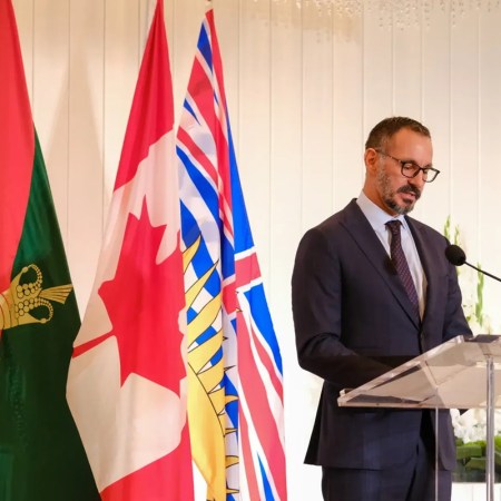 Prince Rahim Aga Khan addressing at the signing of an Agreement of Cooperation between British Columbia and the Ismaili Imamat