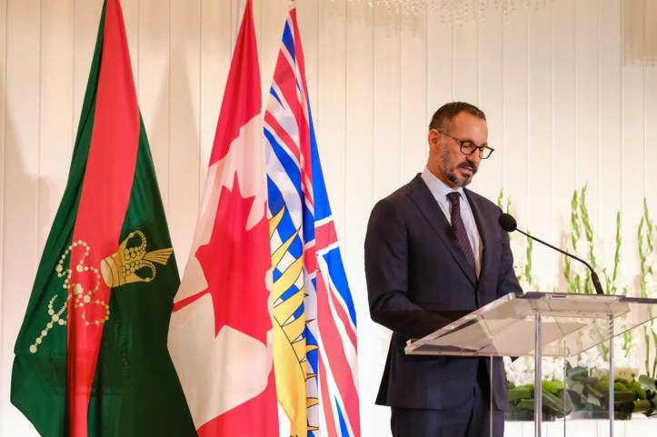 Prince Rahim Aga Khan addressing at the signing of an Agreement of Cooperation between British Columbia and the Ismaili Imamat