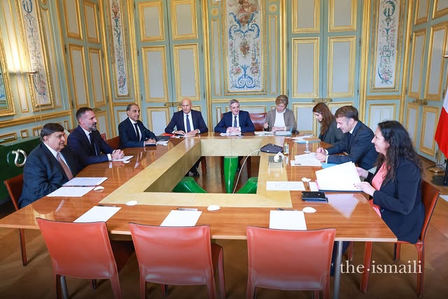 His Highness the Aga Khan and President Macron