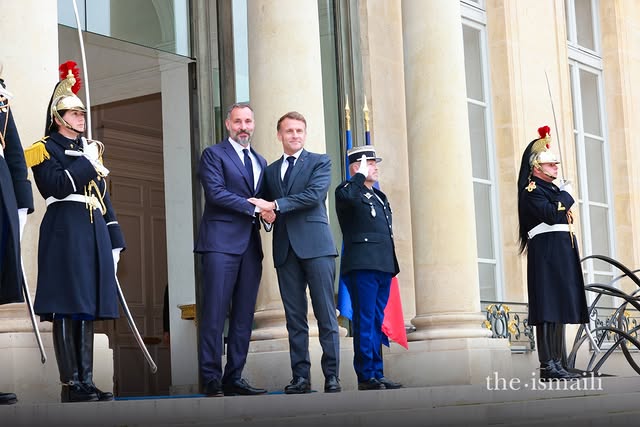 His Highness the Aga Khan and President Macron