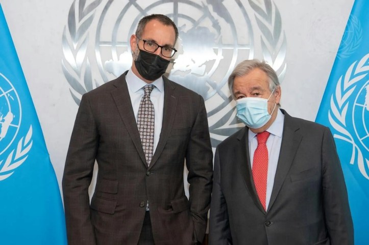 Rahim Aga Khan with UNSG  António Guterres 