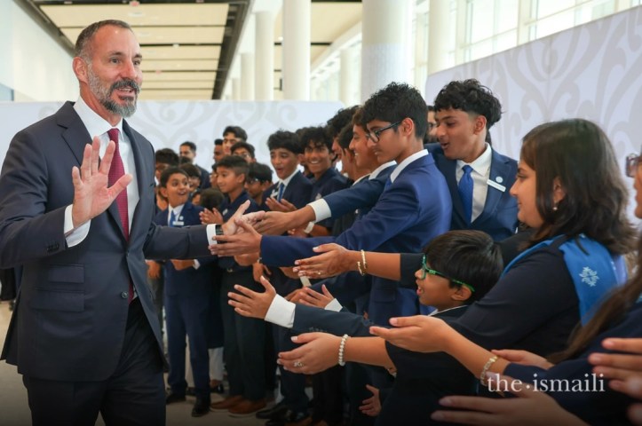Aga Khan in Houston meeting his followers