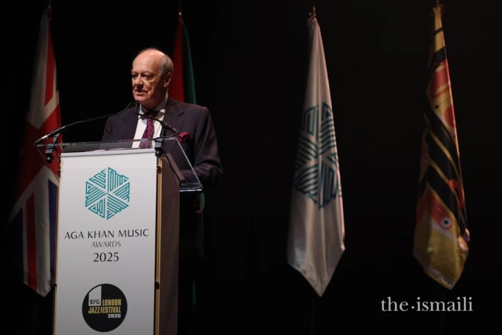 Prince Amyn Aga Khan addressing Aga Khan Music Awards