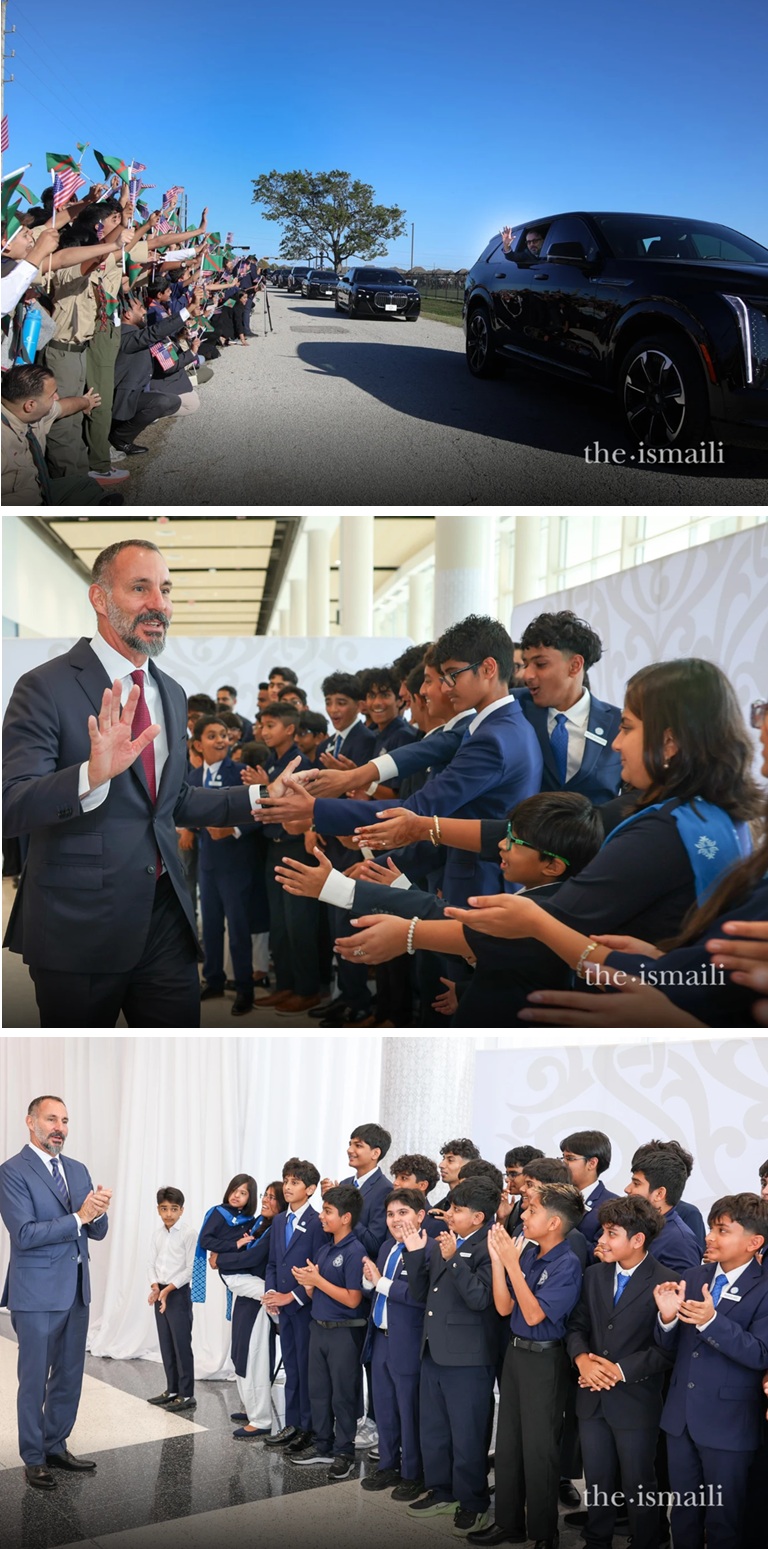 Aga Khan with Ismaili youth
