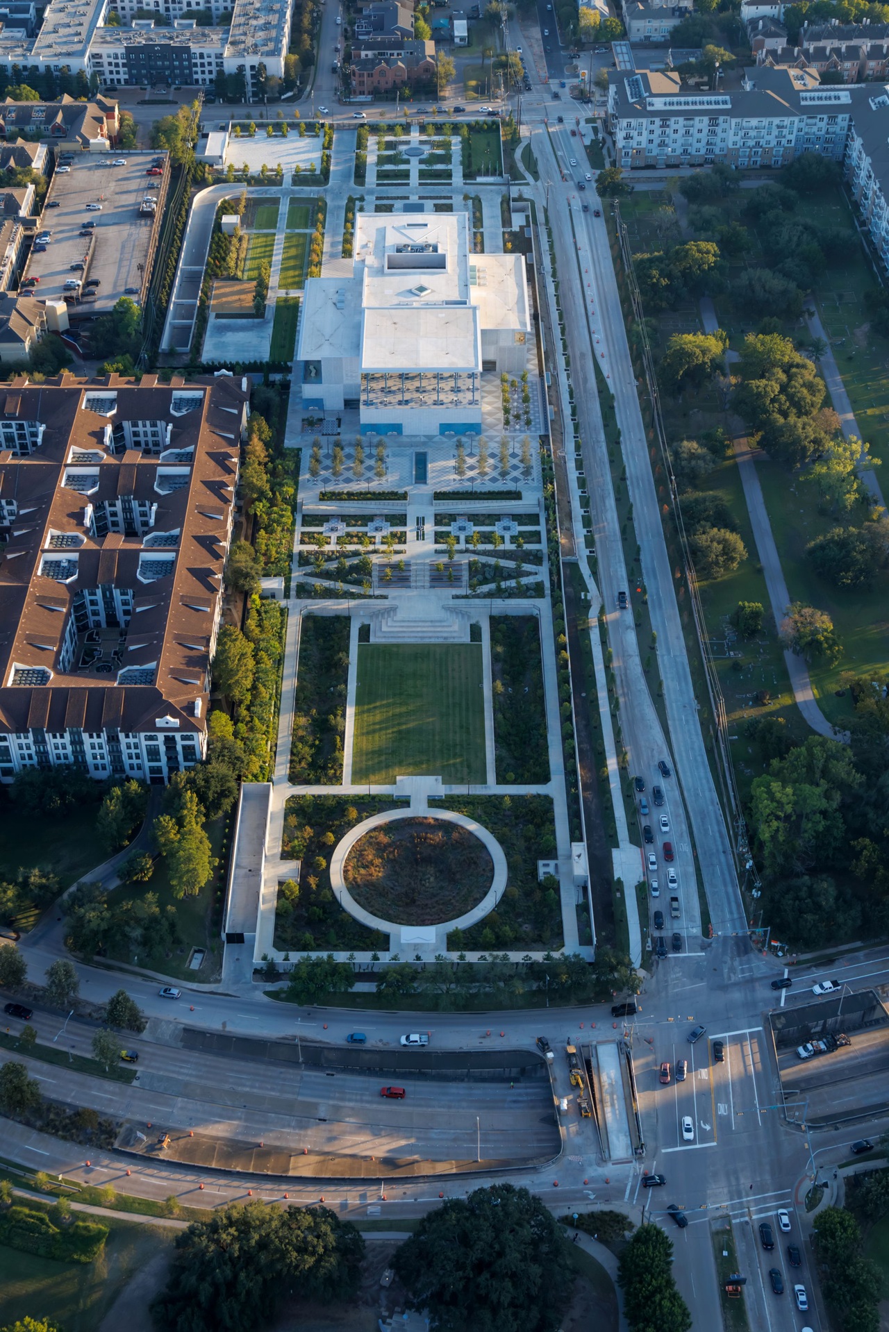 A bird's eye view of the Ismaili Center, Houston.