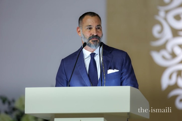 Aga Khan delivering a Farman to his Ismaili followers of Portugal and Spain