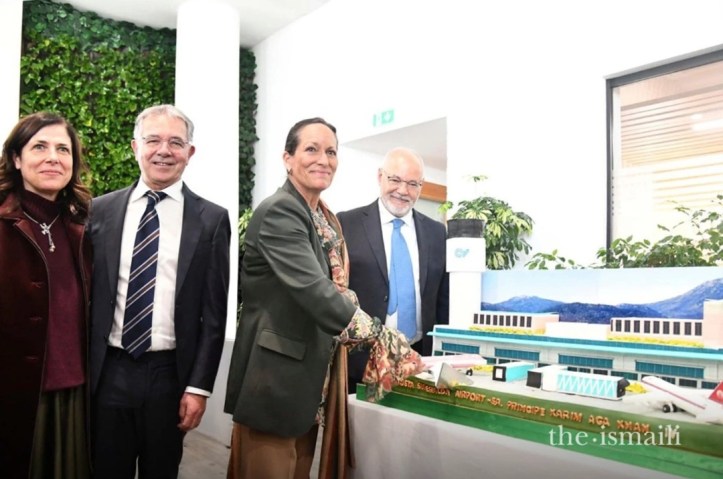 Princess Zahra Aga Khan at ceremony marking the renaming of Olbia airport in honour of His Late Highness Aga Khan IV