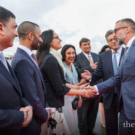 Aga Khan welcomed upon his arrival in the UK