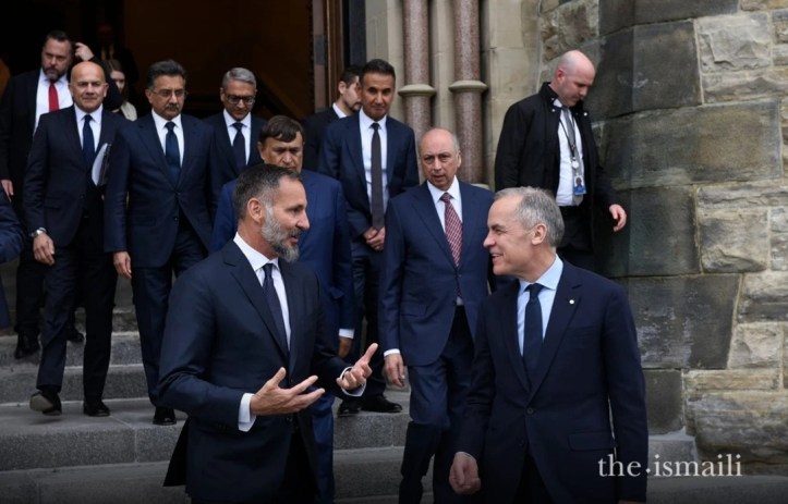 Aga Khan and Carney at Parliament Hill