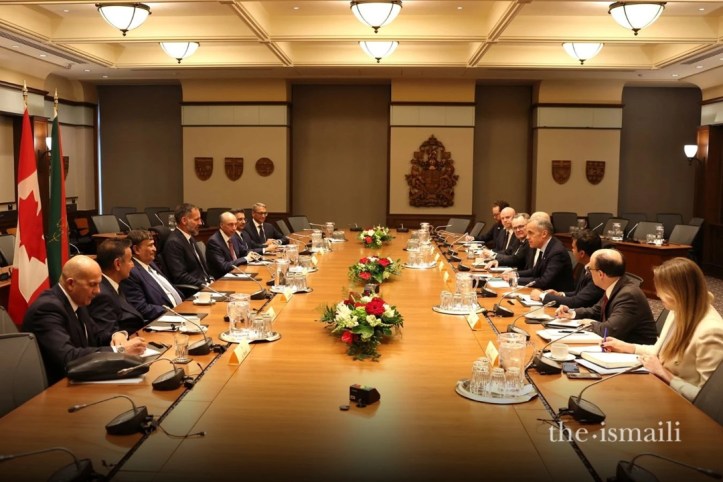 Aga Khan and Carney delegations