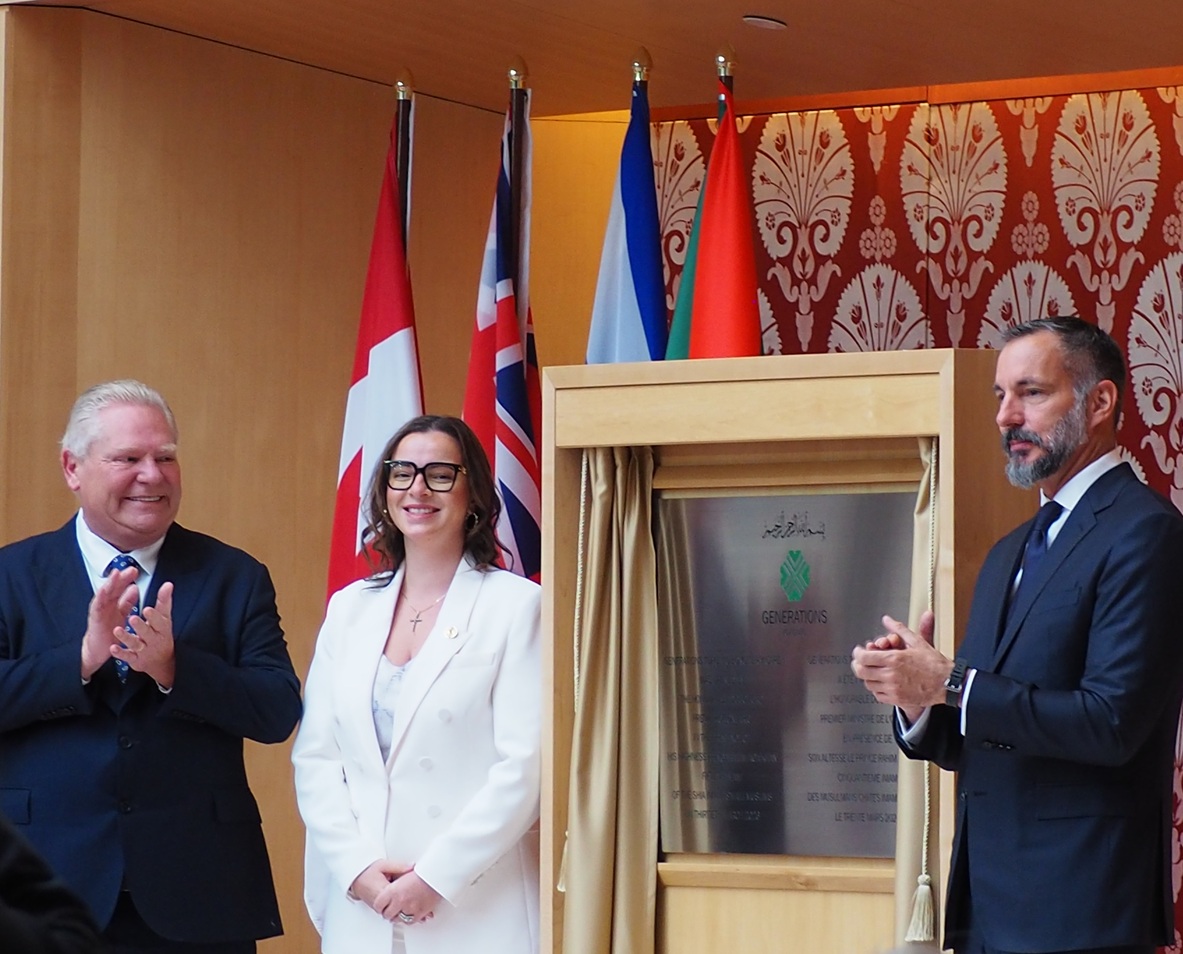 Aga Khan at Generations Toronto Inauguration