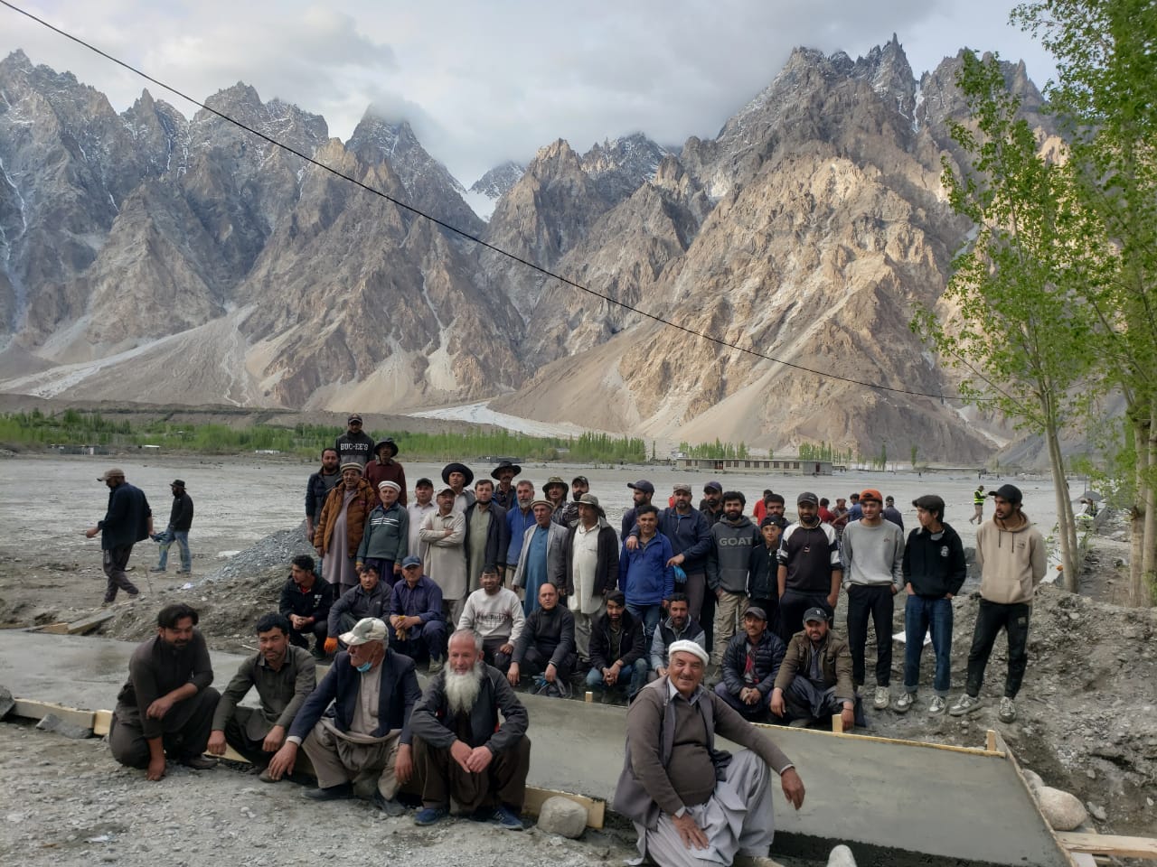 Volunteers preparing for Aga Khan visit